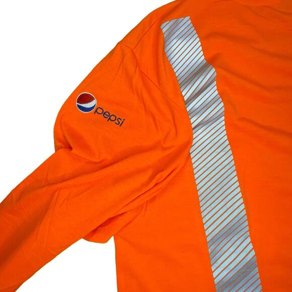 Long Sleeve High-Visibility Safety Shirt Orange Scotchlite Size Large Weargaurd - Picture 6 of 6